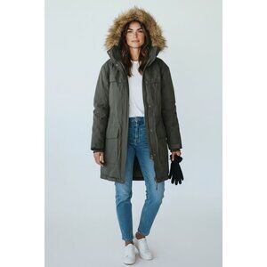 NEW Mountain Warehouse Aurora Jacket Womens Size L Green Down Feather 600 Parka